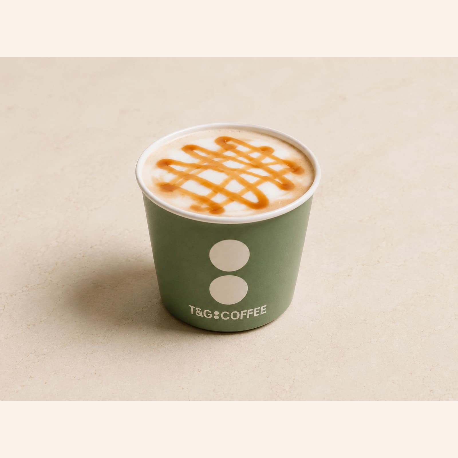 Rich caramel coffee drink