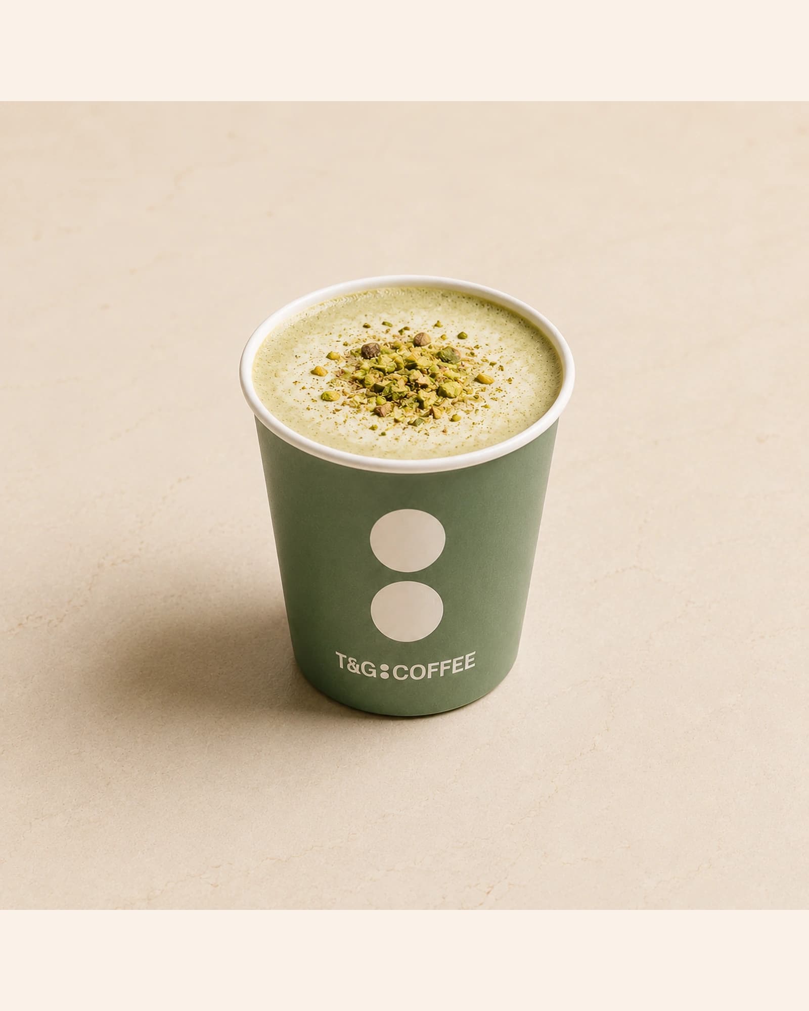 Balanced pistachio latte